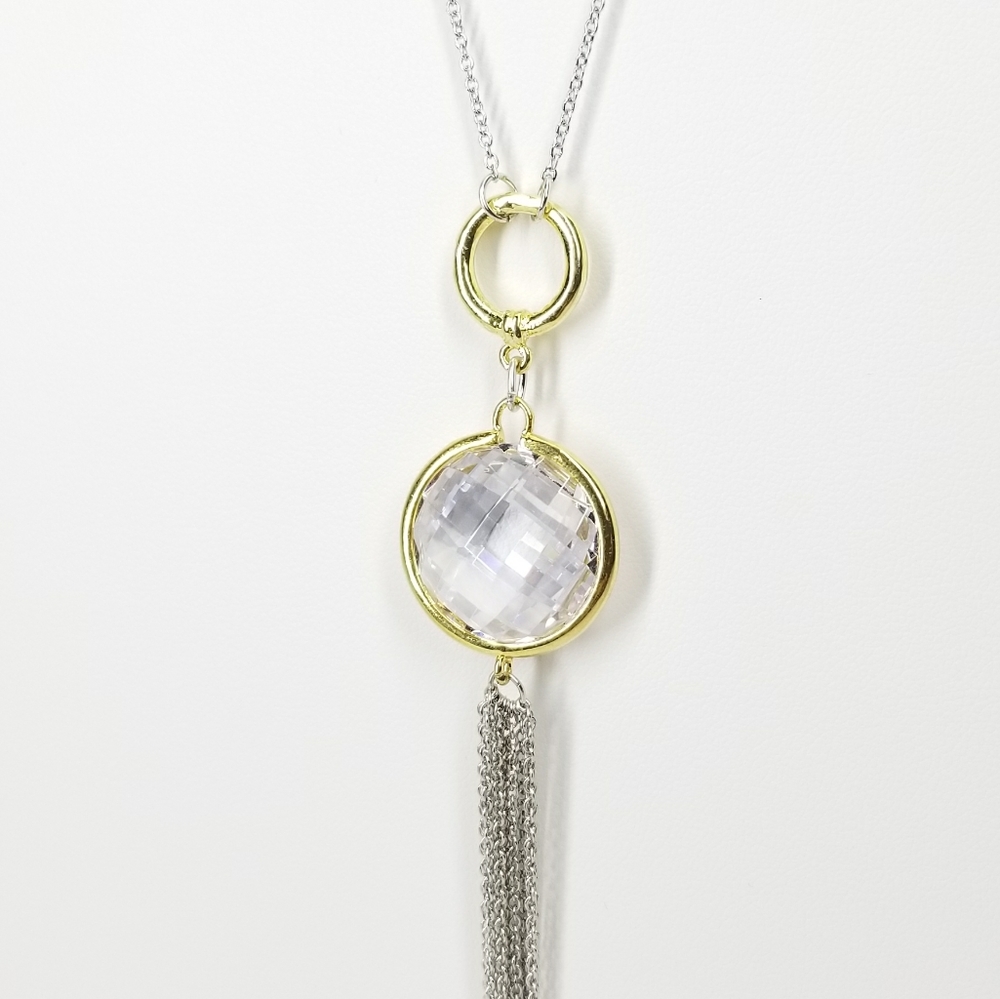 2 Ways Tassel CZ by the Yard Necklace NWT - Picture 6 of 12
